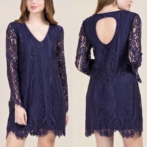 francesca's navy lace dress Francesca's Collections | Dresses | Francescas Navy Blue Lace Dress